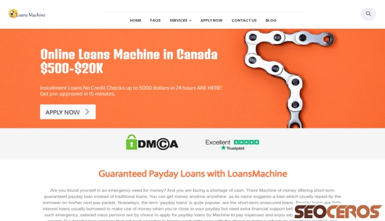 loansmachine.ca desktop náhled obrázku