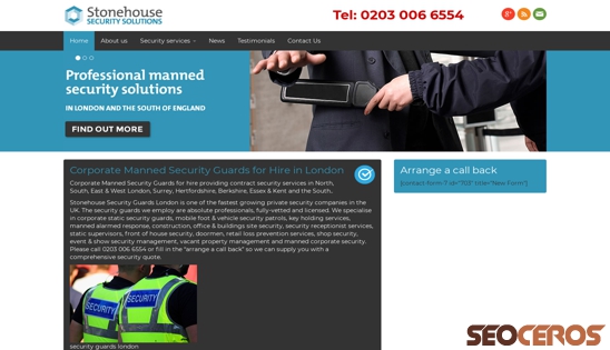 london-security-guards.com desktop preview