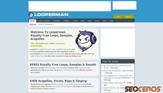 looperman.com desktop előnézeti kép