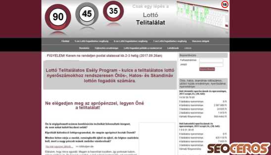 lottomania.hu desktop előnézeti kép