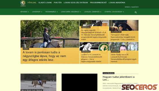 lovasok.hu desktop előnézeti kép