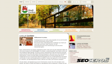 luckau.de desktop előnézeti kép