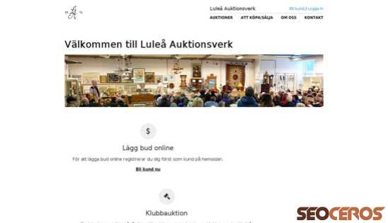 lulea-auktionsverk.se desktop förhandsvisning
