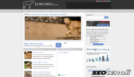 lurchers.co.uk desktop preview