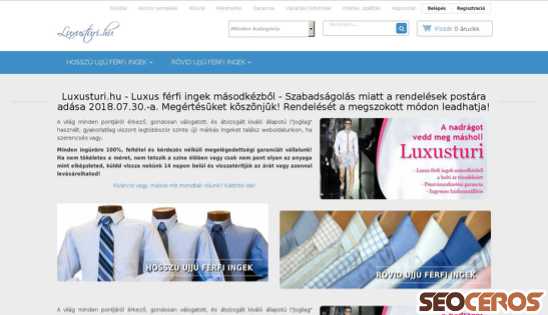 luxusturi.hu desktop előnézeti kép