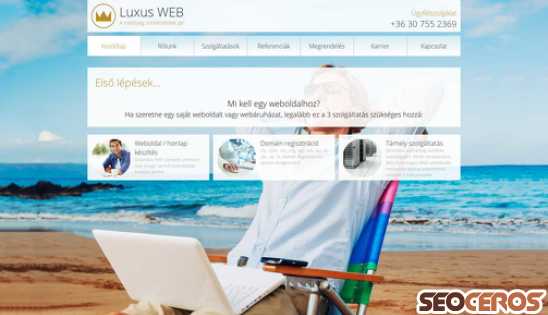 luxusweb.hu desktop előnézeti kép