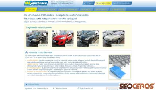 m3autopark.hu desktop náhled obrázku