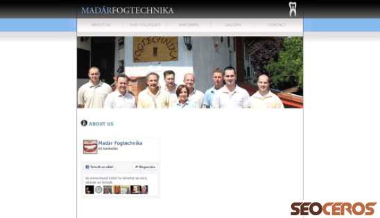 madarfogtechnika.hu desktop előnézeti kép