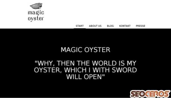 magic-oyster.com desktop anteprima