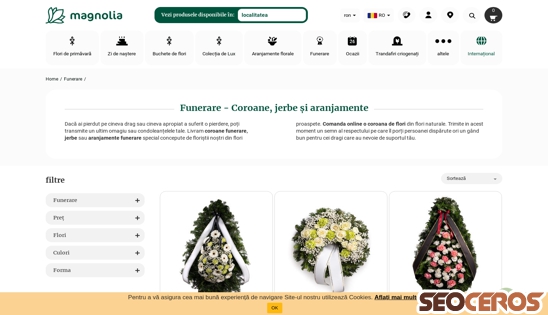magnolia.ro/funerare desktop previzualizare