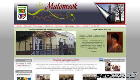 malomsok.hu desktop förhandsvisning