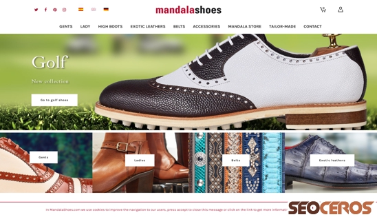mandalashoes.com desktop előnézeti kép