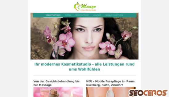 mango-kosmetikstudio.de desktop náhľad obrázku