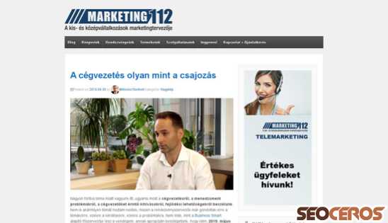 marketing112.hu desktop előnézeti kép