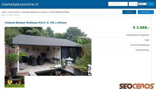marketplaceonline.nl/tuin-en-terras/tuinhuisjes-blokhutten-en-kassen/g/tuinhuis-blokhut-wolfskap-w4x3-4-704-x-402mm-1501 desktop náhled obrázku