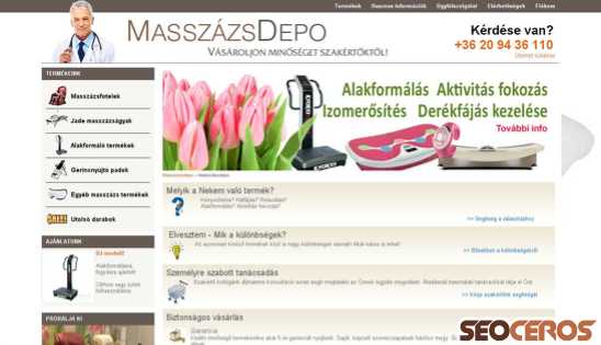 masszazsdepo.hu desktop előnézeti kép