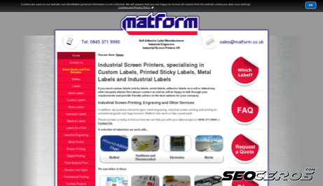 matform.co.uk desktop prikaz slike