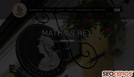 mathiasrexhotel.hu desktop prikaz slike