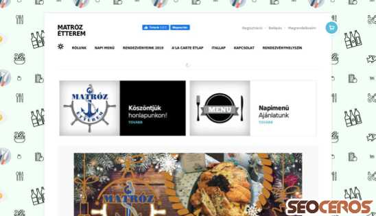 matroz-etterem.hu desktop náhľad obrázku