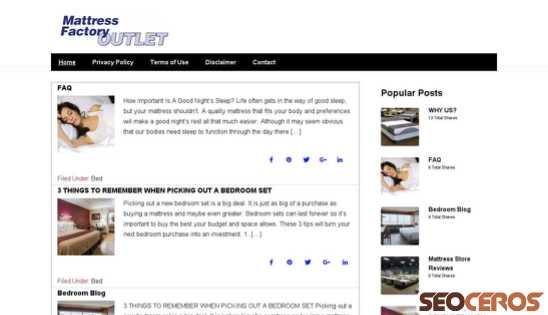 mattressfactoryoutletmi.com desktop náhľad obrázku