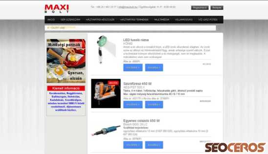 maxibolt.hu desktop Vista previa