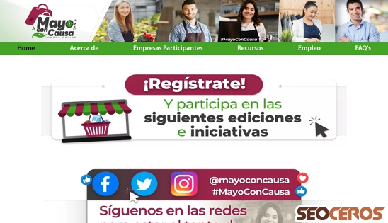 mayoconcausa.com desktop obraz podglądowy