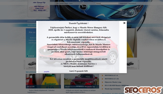 mazda-auto.hu desktop náhľad obrázku