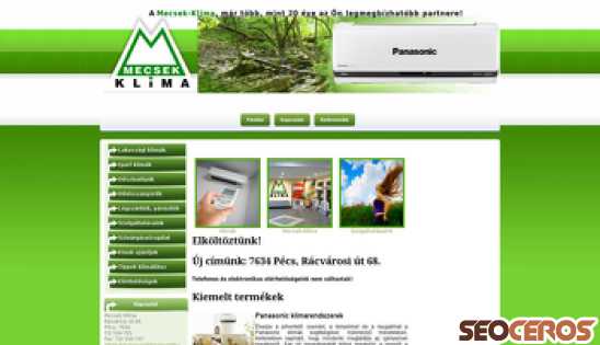 mecsekklima.hu desktop náhľad obrázku