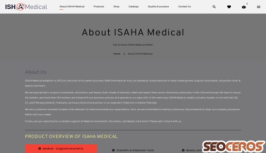 medical-isaha.com/about-isaha-medical desktop obraz podglądowy
