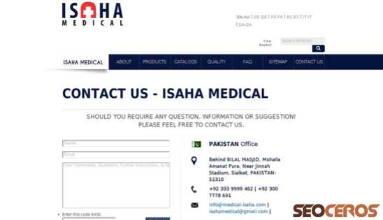 medical-isaha.com/en/contact-us desktop előnézeti kép