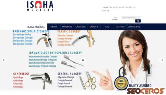 medical-isaha.com/en/information/company-profile desktop előnézeti kép