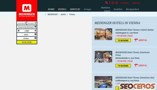 meininger-hotels.com/en/hotels/vienna {typen} forhåndsvisning