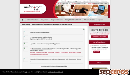 melanomamobil.hu desktop náhled obrázku