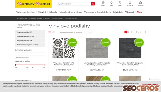 merkurymarket.sk/vinylove-podlahy desktop preview