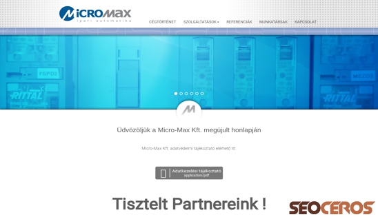 micro-max.hu desktop náhled obrázku