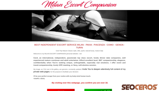milanescortcompanion.com desktop náhled obrázku