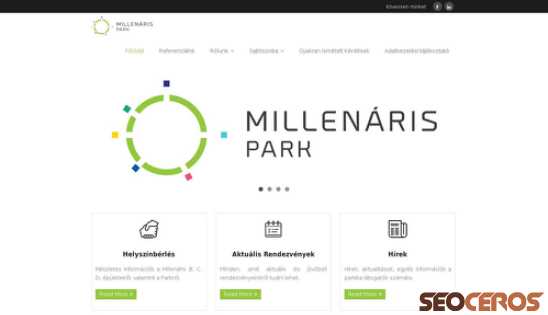 millenaris.hu desktop preview