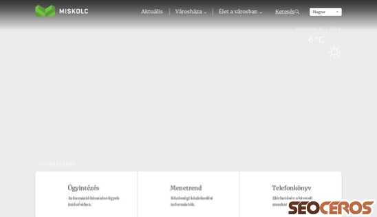 miskolc.hu desktop náhled obrázku