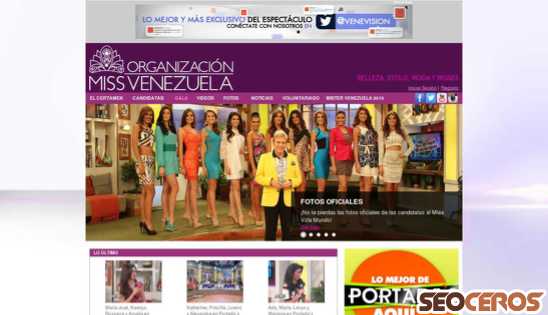 missvenezuela.com desktop előnézeti kép