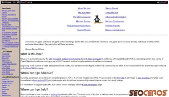 mklinux.org desktop förhandsvisning