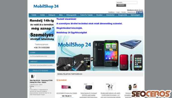 mobilshop24.eu desktop előnézeti kép