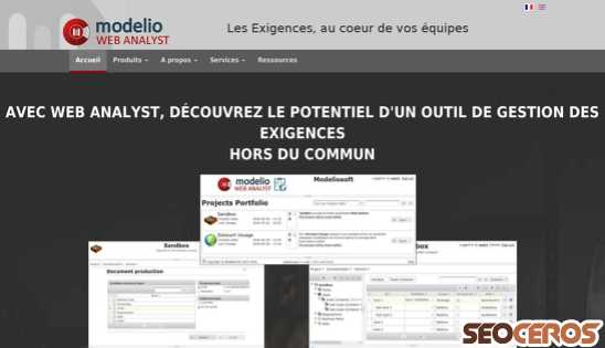 modelio-webanalyst.com/fr desktop previzualizare