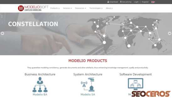 modeliosoft.com/en desktop előnézeti kép