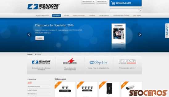 monacor.hu desktop előnézeti kép
