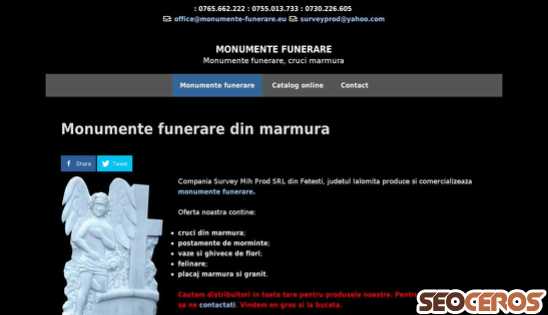 monumente-funerare.eu desktop previzualizare
