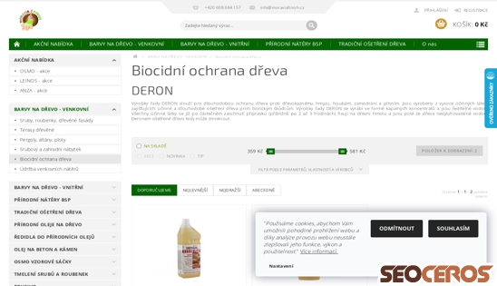 moraviafinish.cz/biocidni-ochrana-dreva desktop előnézeti kép