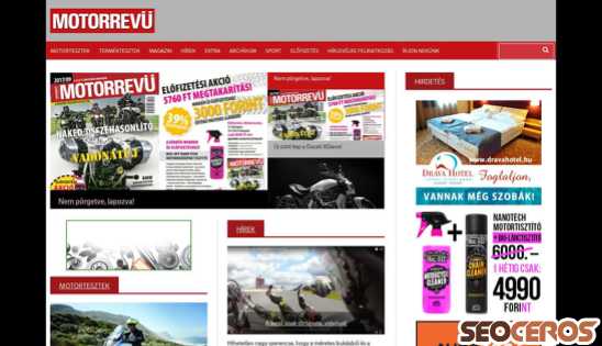 motorrevu.hu desktop előnézeti kép