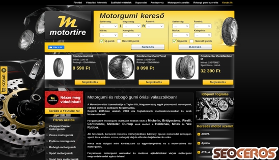 motortire.hu desktop náhled obrázku