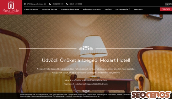 mozarthotel.hu desktop előnézeti kép