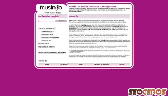musinfo.ch desktop obraz podglądowy